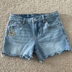Cat & Jack Sun Embroidered Blue Jean Shorts